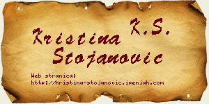 Kristina Stojanović vizit kartica